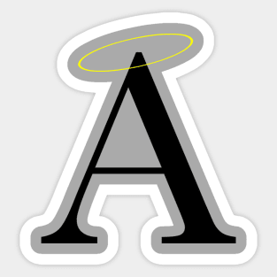 Angelman A with halo Sticker